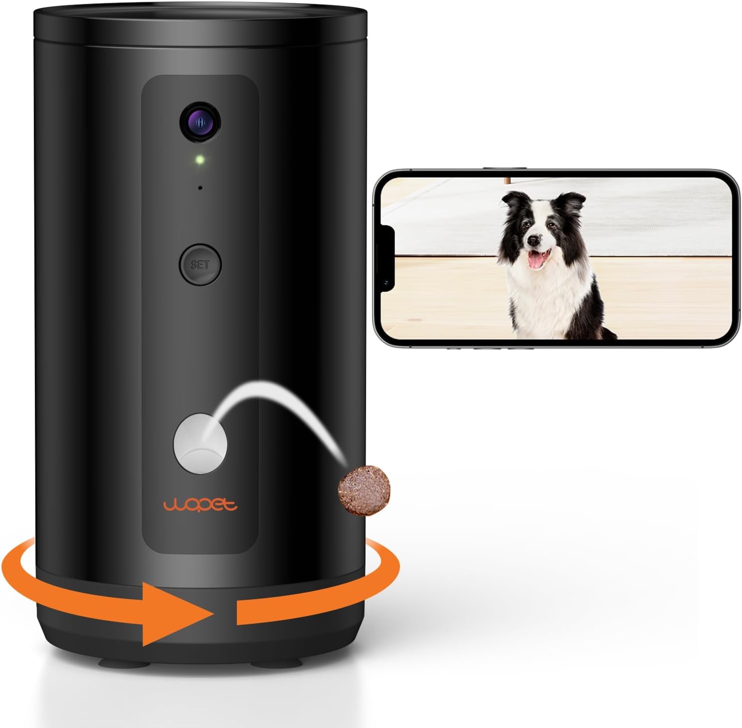 WOPET 300° Dog Camera with Treat Dispenser, [New 2024] 5G WiFi Pet Camera Treat...