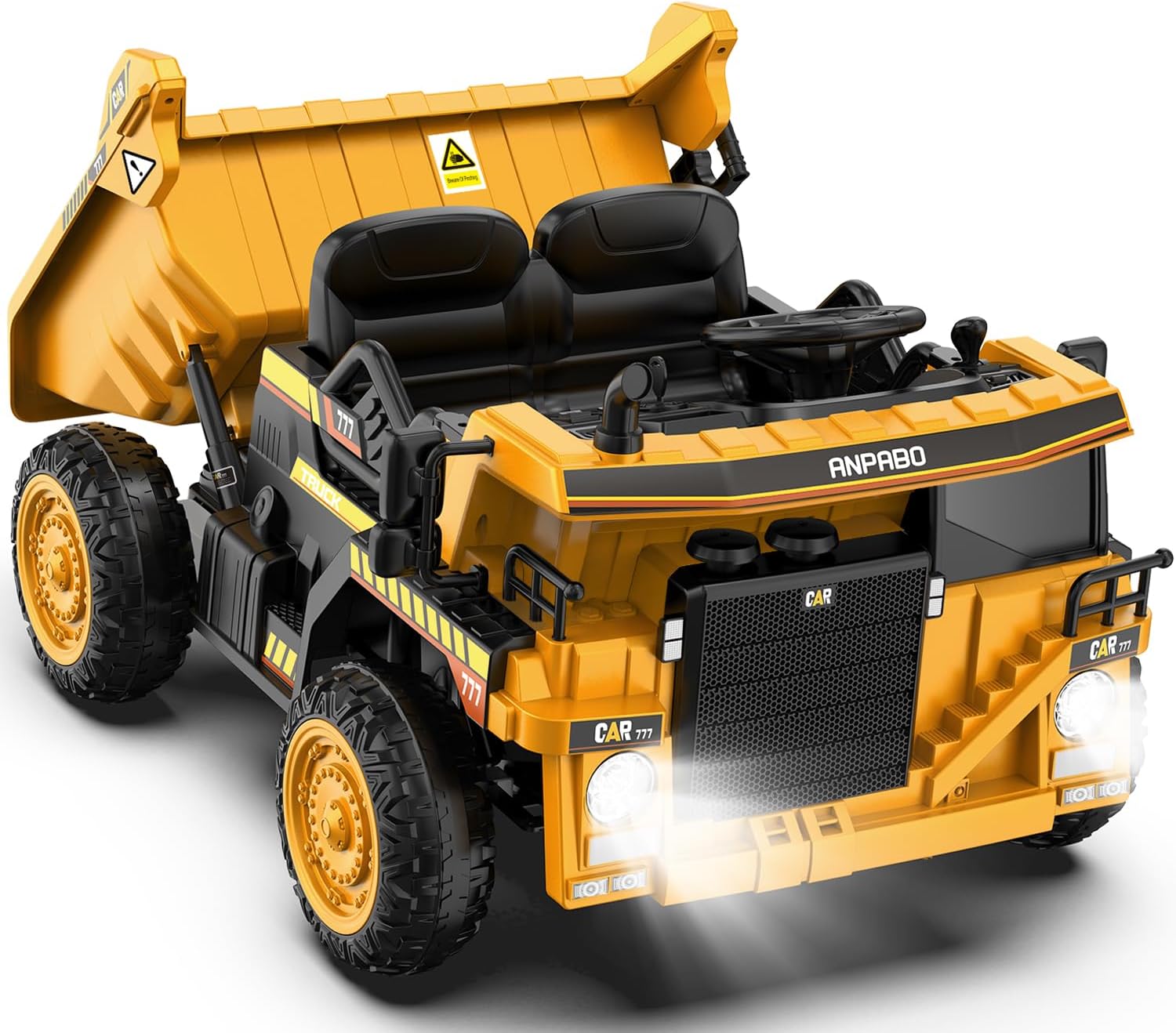 ANPABO Ride on Dump Truck, 12V Ride on Car with Remote Control, Electric Dump Be...