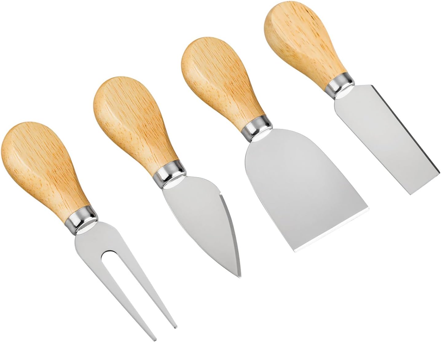 4 Cheese Knives Set - Cheese Knife,Cheese Fork,Cheese Slicer,Butter Knife - Mini...