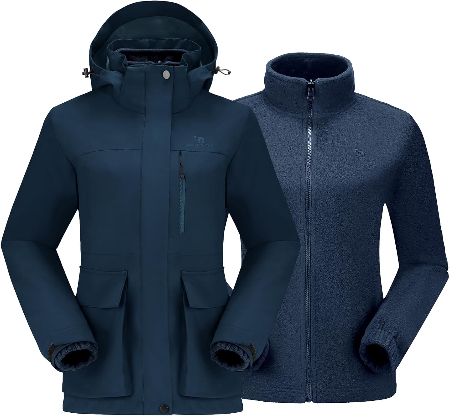 CAMEL CROWN Women's Ski Jacket 3 in 1 Winter Jacket Waterproof Jacket Windbreake...