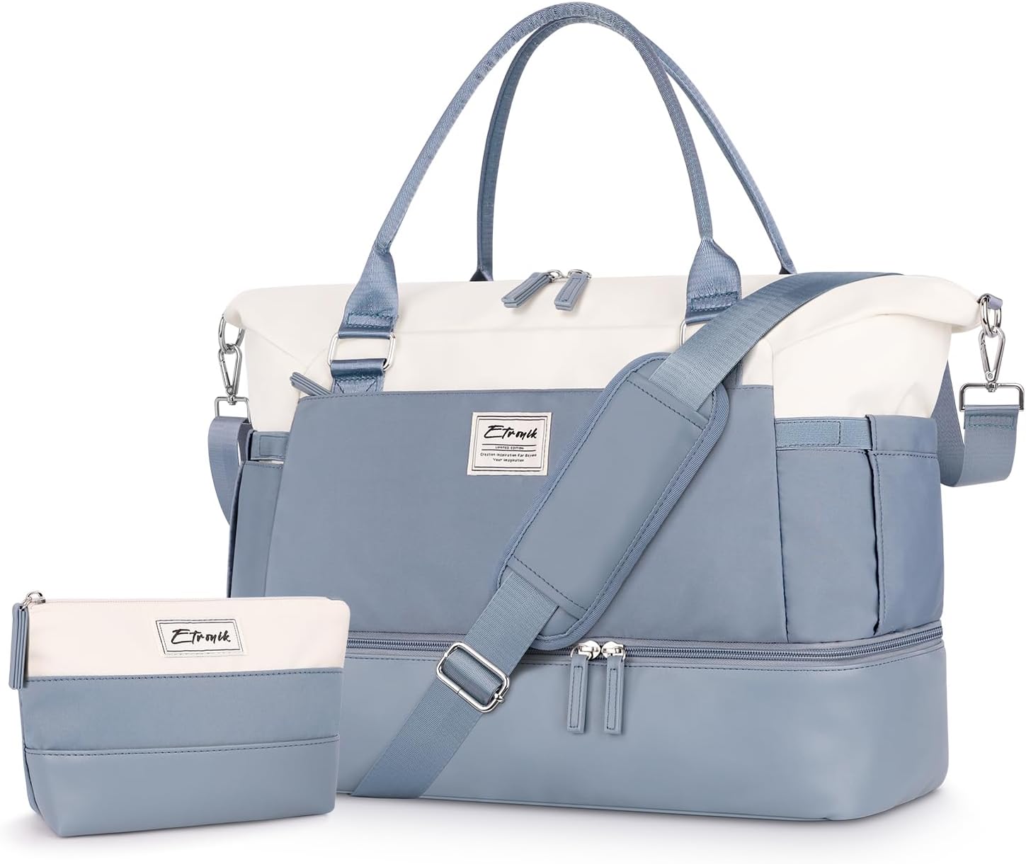 ETRONIK Weekender Bags for Women, Personal Item Travel Bag with Shoe Compartment...