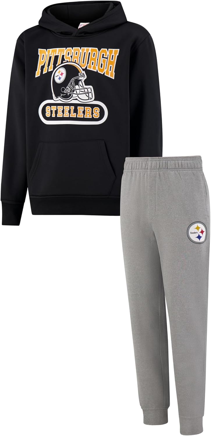 Ultra Game NFL Official Youth Super Soft Hoodie Sweatshirt & Jogger Sweatpants S...