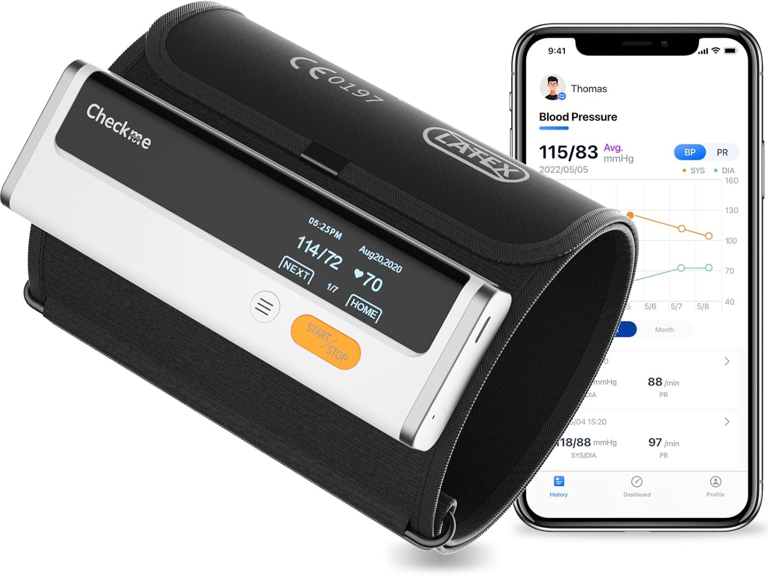 Checkme Bluetooth Blood Pressure Monitor for Home...