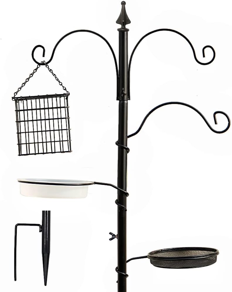 yosager Premium Bird Feeding Station Kit, 75" x 21" Bird Feeder Pole, A Multi Fe...