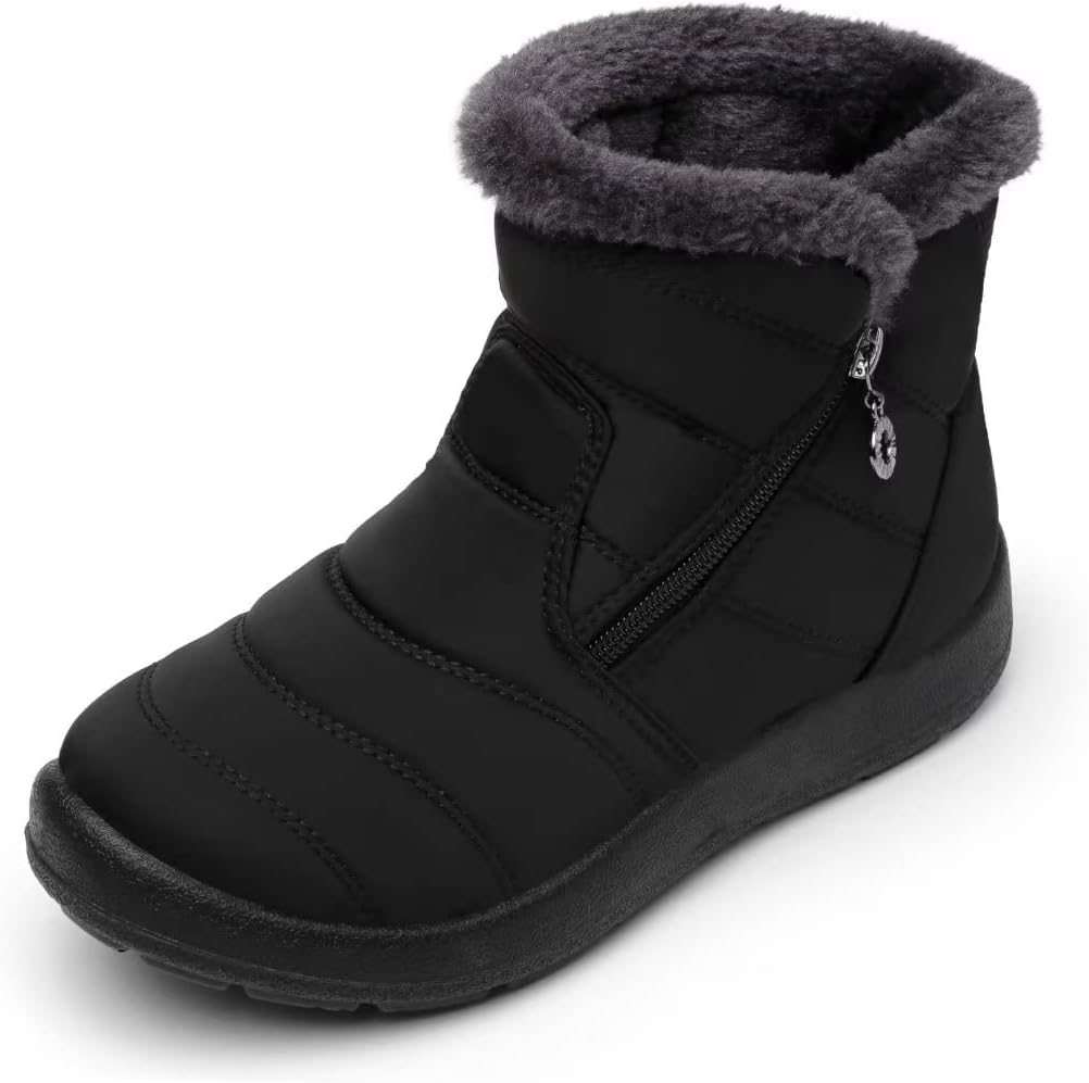 Cheval Winter Snow Boots for Women, Fur Lined Warm Booties, Outdoor Anti-slip Wa...