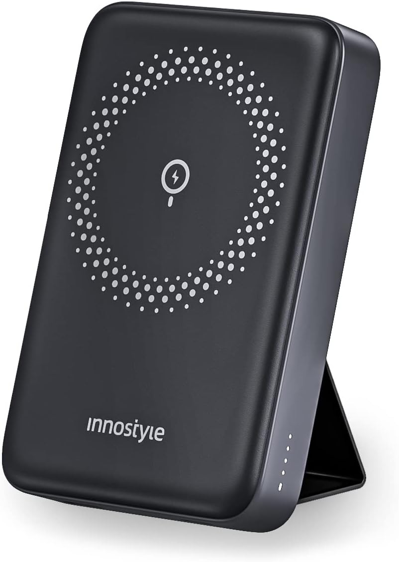 Magnetic Wireless Power Bank, 10000mAh Magnetic Portable Charger with Foldable S...
