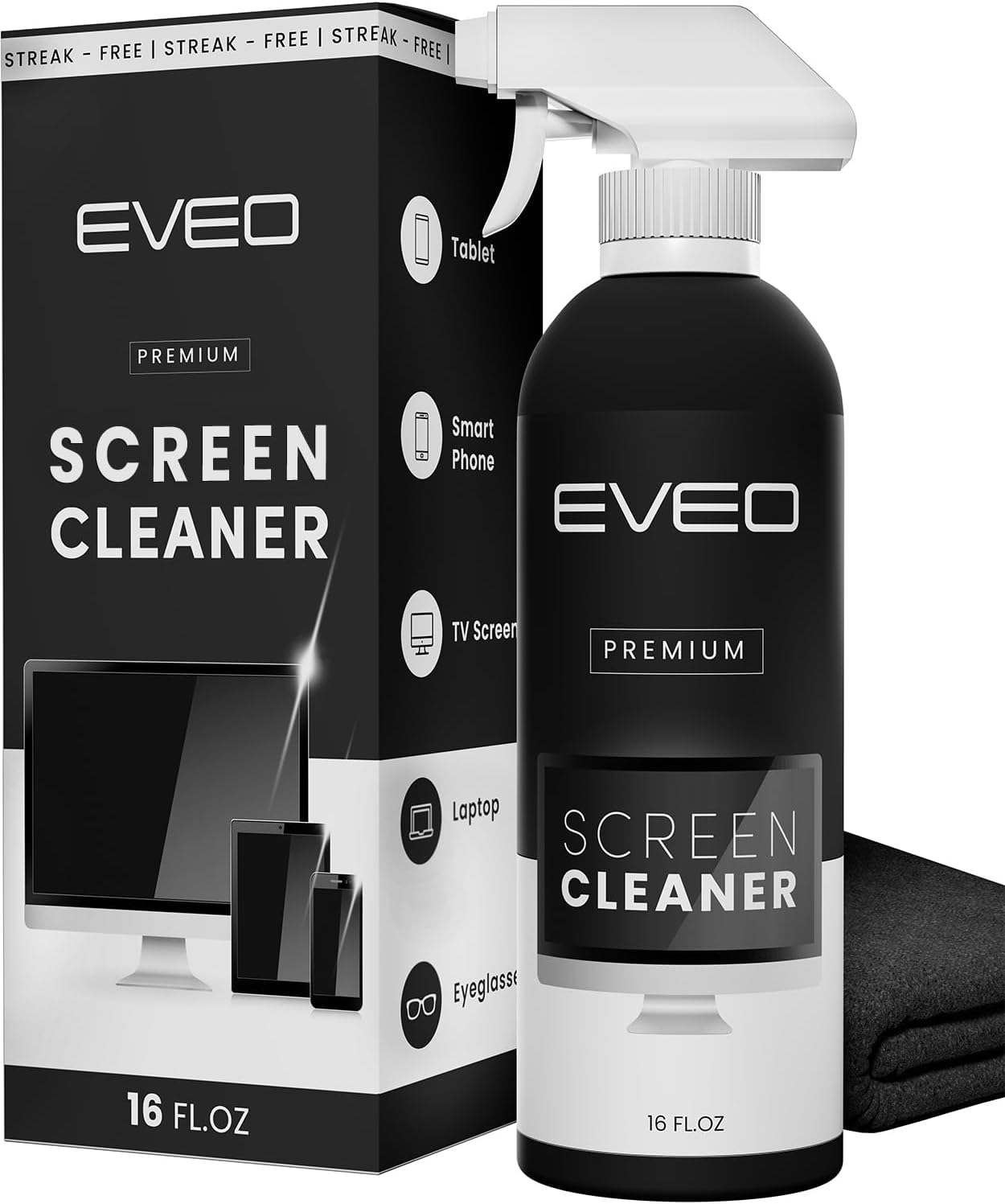 Screen Cleaner Spray (16oz) - Large Screen Cleaner Kit- TV Screen Cleaner, Compu...