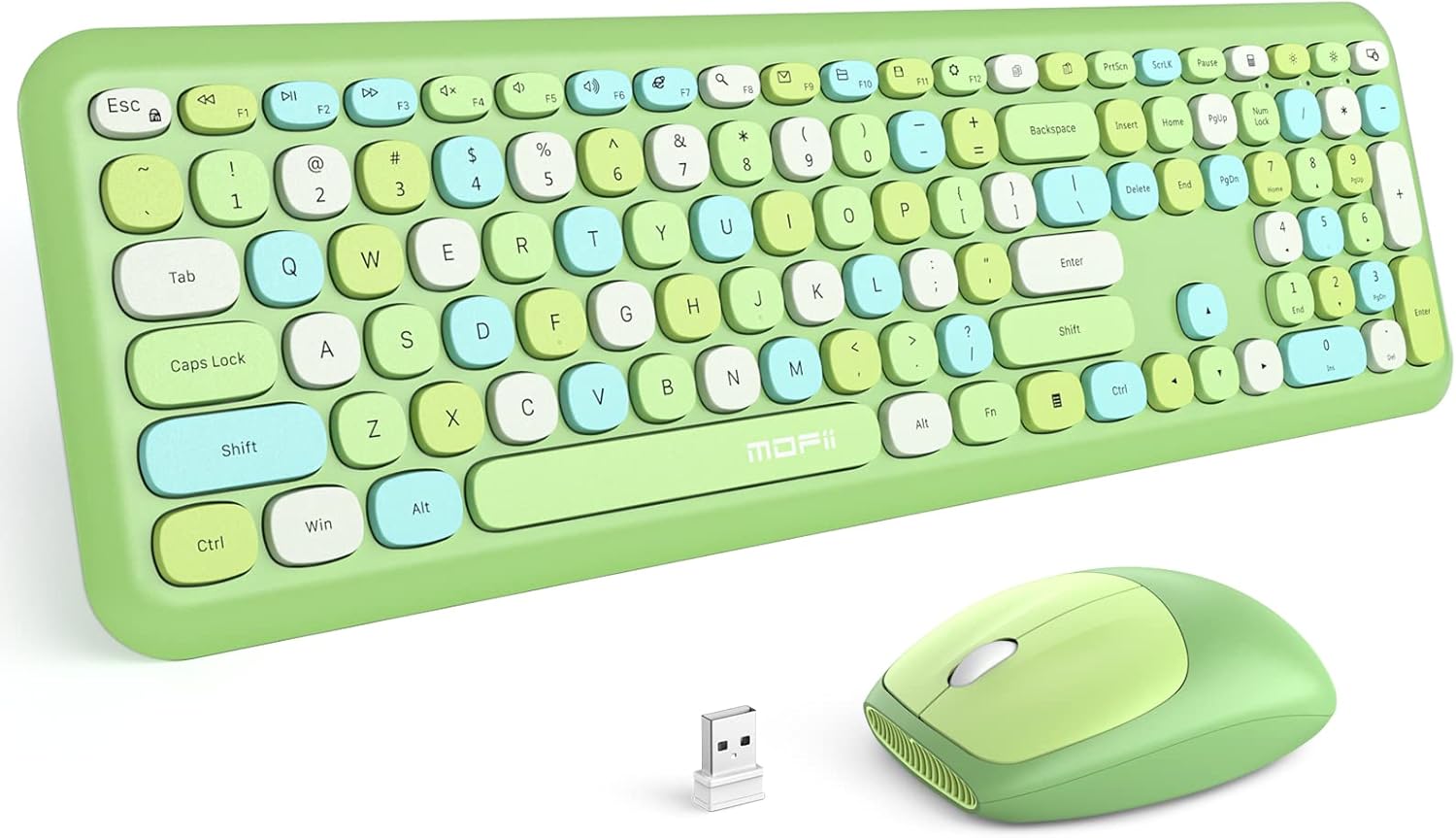 MOFII Wireless Keyboard and Mouse Combo Silent, Slim Compact 2.4G USB Full Size...