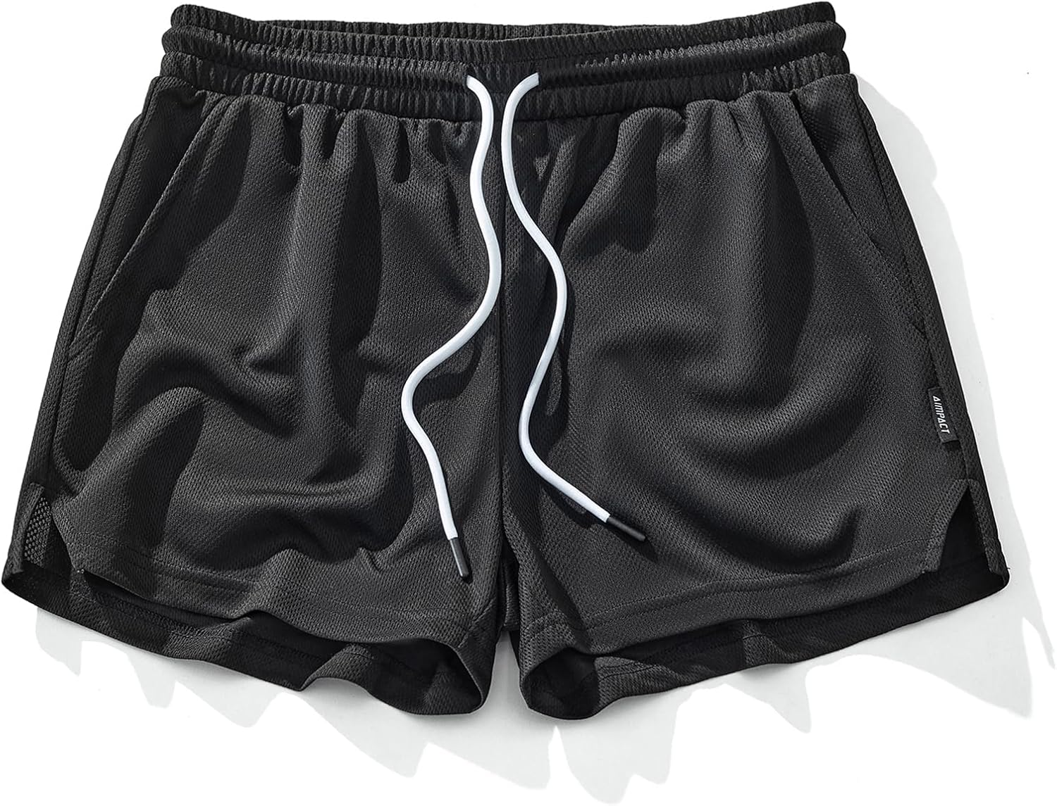 AIMPACT Mens Mesh Running Shorts 3 Inch Quick Dry Gym Athletic Workout Shorts fo...