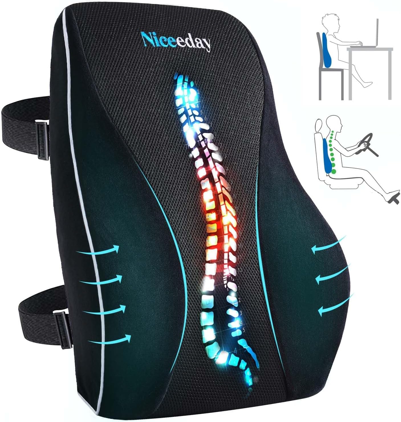 Lumbar Support Pillow for Office Chair Car Lumbar...