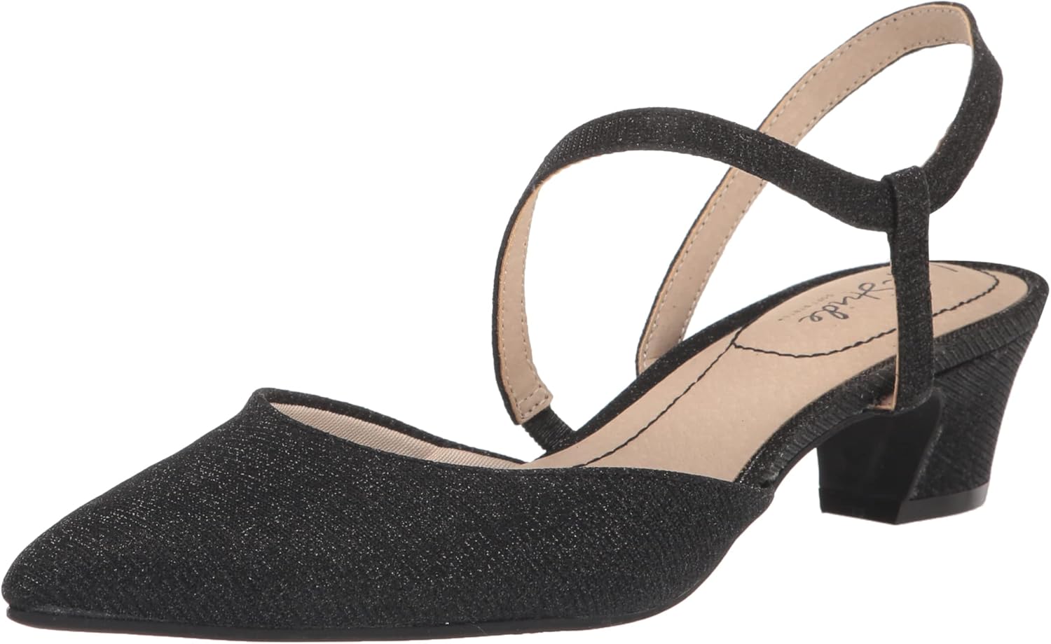 Lifestride Women's Minimalist Pump 7 Wide Black Shimmer