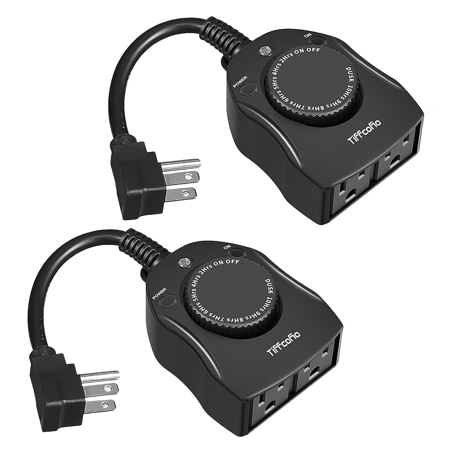 Outdoor Christmas Light Timer, Dusk to Dawn Sensor Countdown, Outdoor Timers for...