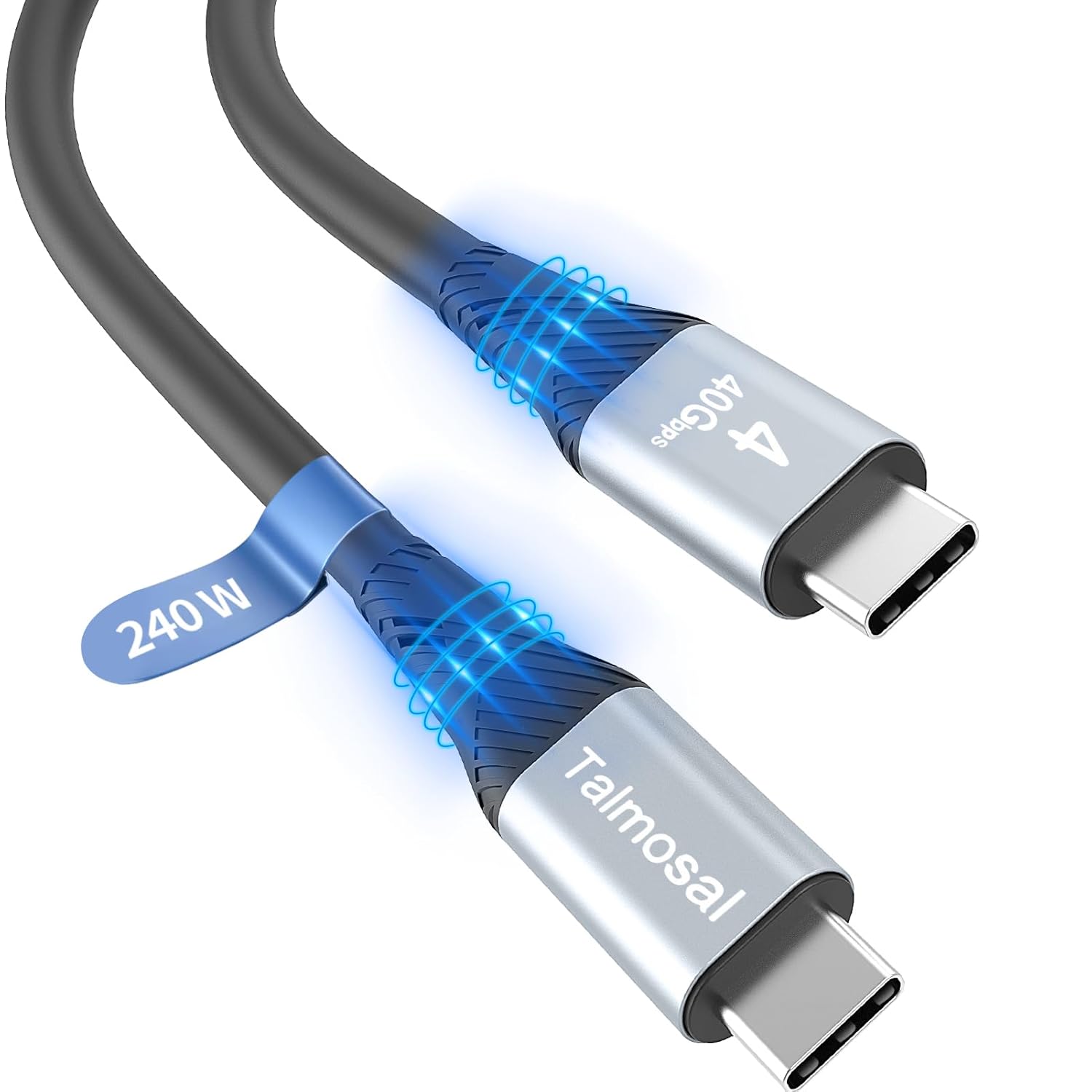 240W for Thunderbolt 4 Cable 10 ft, Support 8K@60Hz, 4K@144Hz 40Gbps/240W PD Cha...