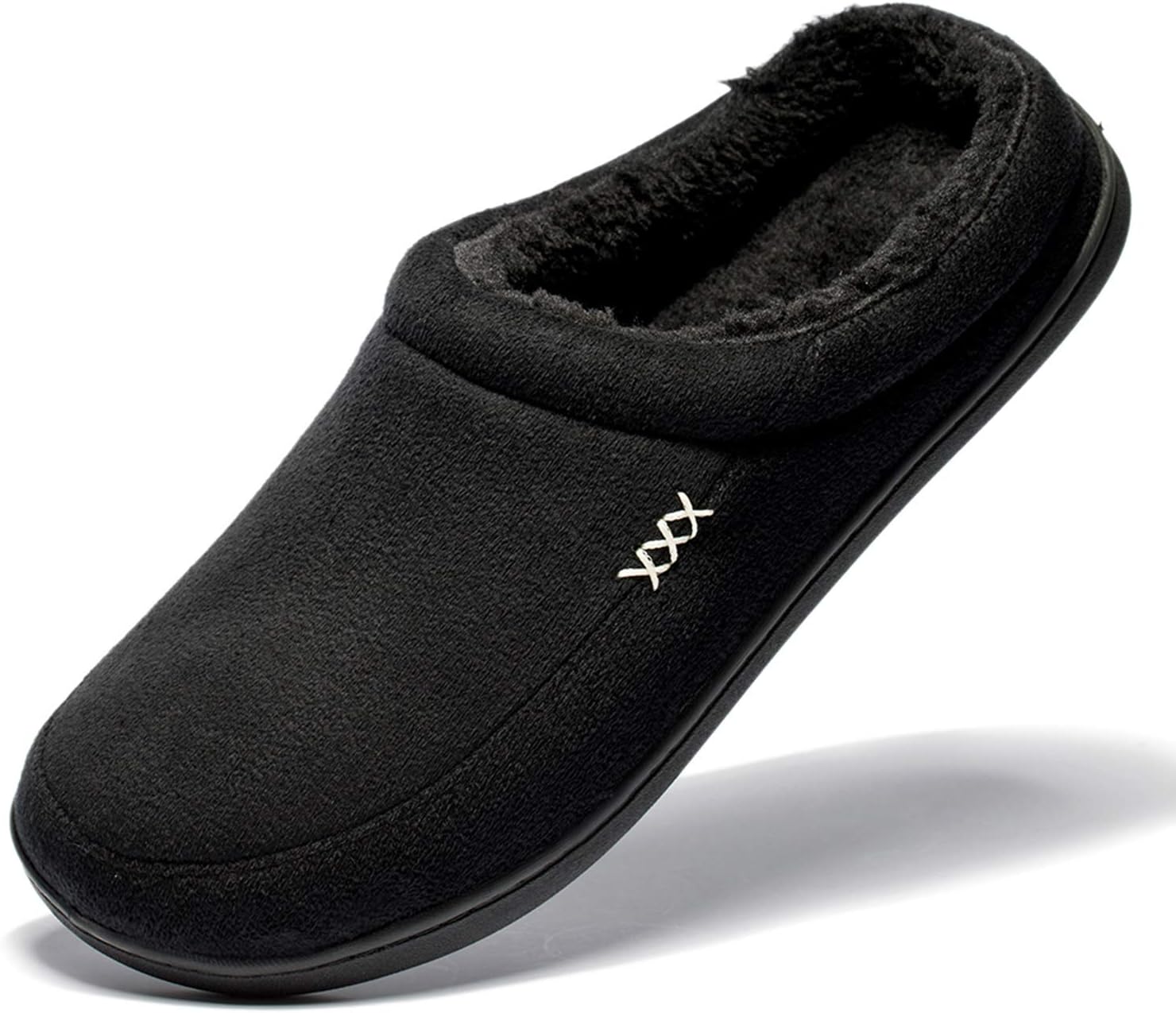 NewDenBer Men's Warm Memory Foam Slippers Soft Plush Fleece Lined Slip on Indoor...