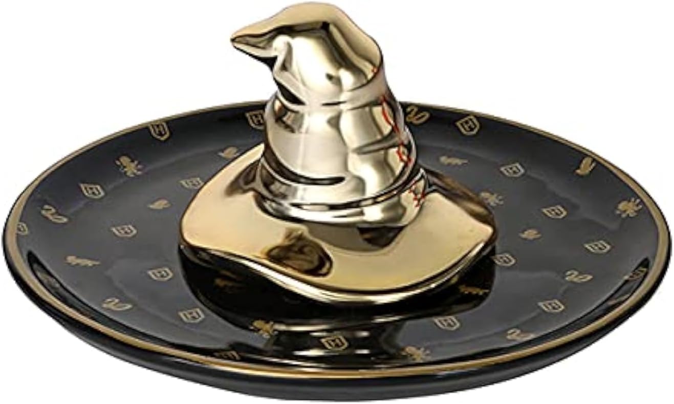 Harry Potter Sorting Hat Ceramic Trinket Tray - 3D Trinket Jewelry Holder, Brace...
