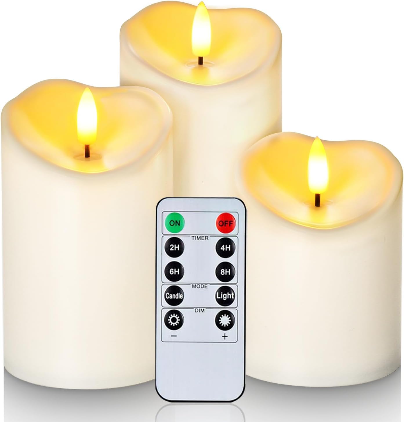 Homemory Waterproof Flickering Flameless Candles, Outdoor Battery Operated LED P...