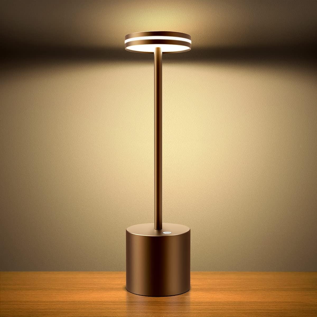 Hapfish Rechargeable Cordless LED Table Lamp, 5000mAh Battery Operated Table Lam...