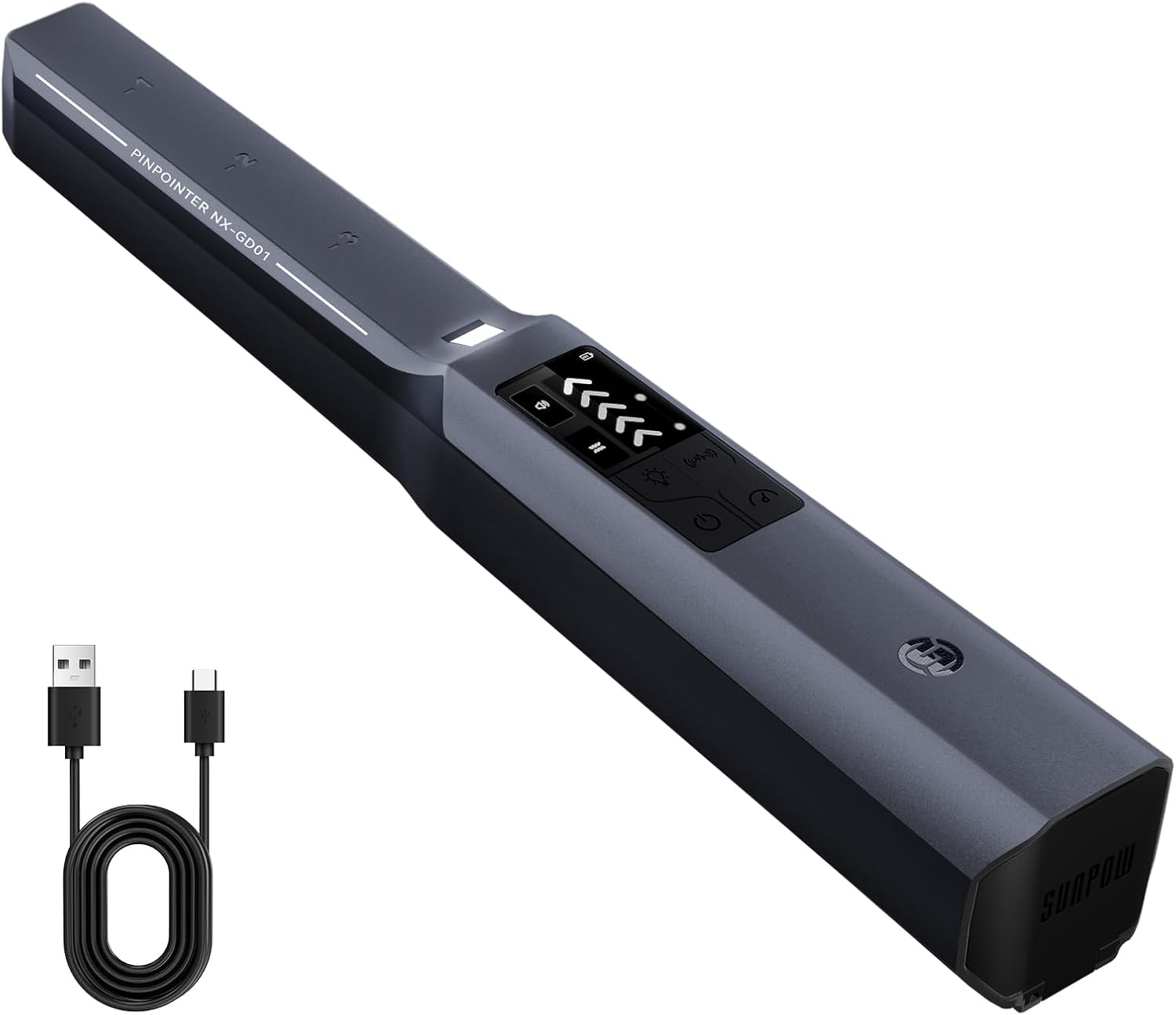SUNPOW Rechargeable Pinpointer Metal Detector for Adults & Kids, 800MAH Lithium...