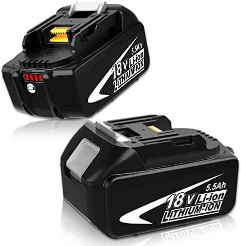 2 pieces TOPBATT 5500mAh Battery Replacement BL1860B for Makita battery 18V for...