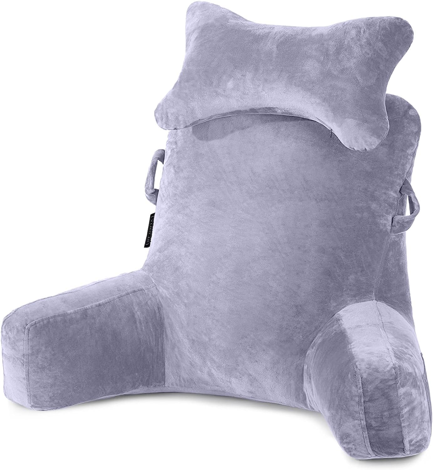 Reading Pillow-Bed Rest Pillow with Detachable Neck Roll & Higher Support Arm fo...