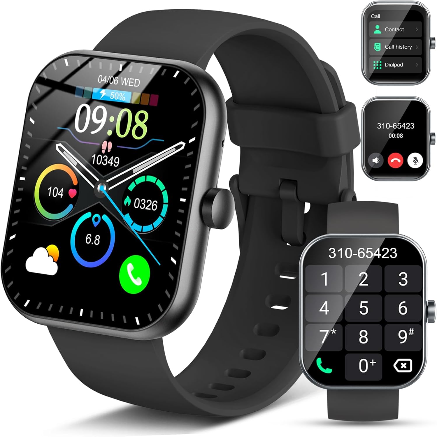 Smart Watch for Men Women (Answer/Make Call), 1.96" HD Fitness Watch with 112+ S...