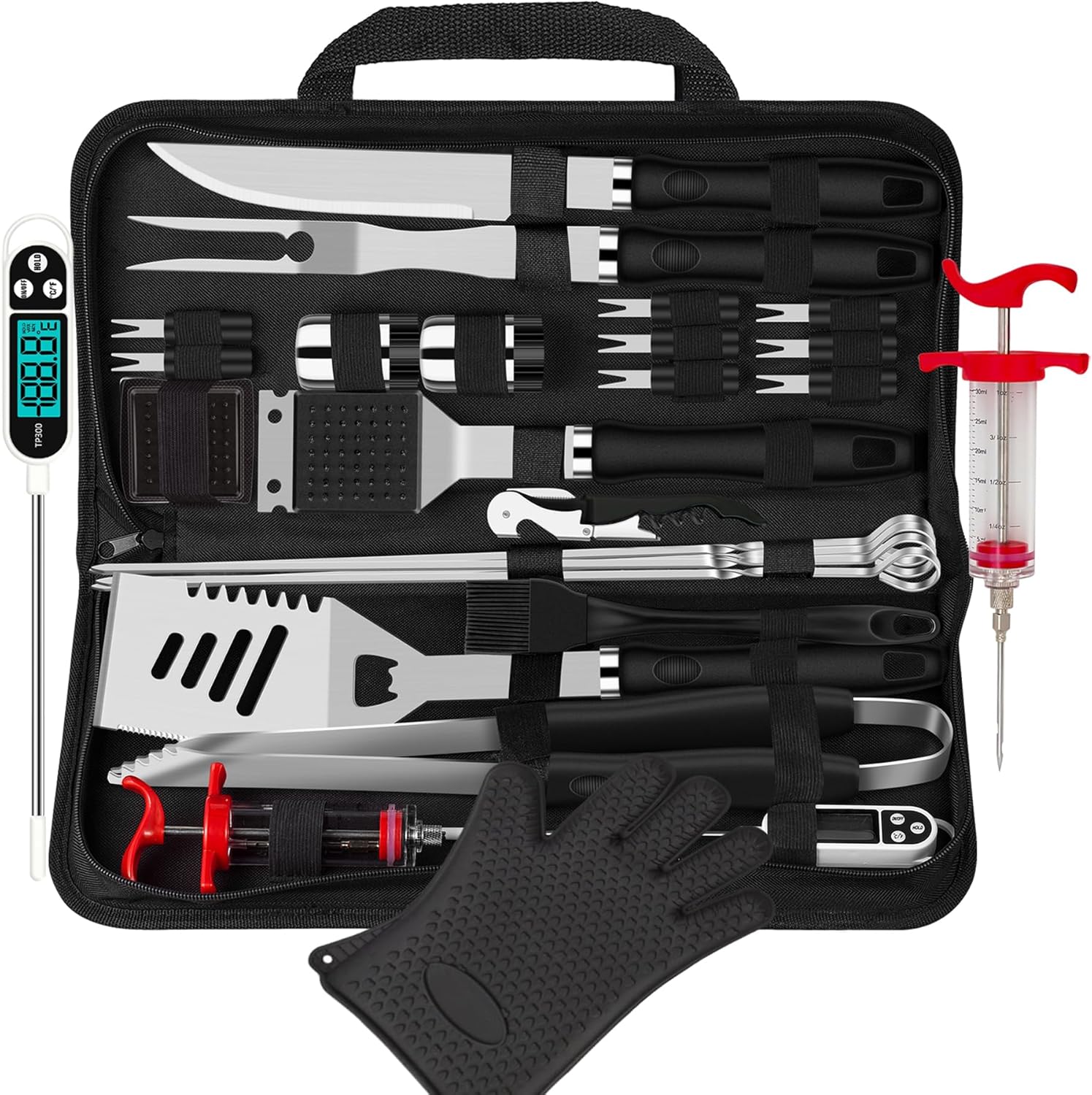 ROMANTICIST 26pcs Grilling Accessories Kit for Men Women, Stainless Steel Heavy...