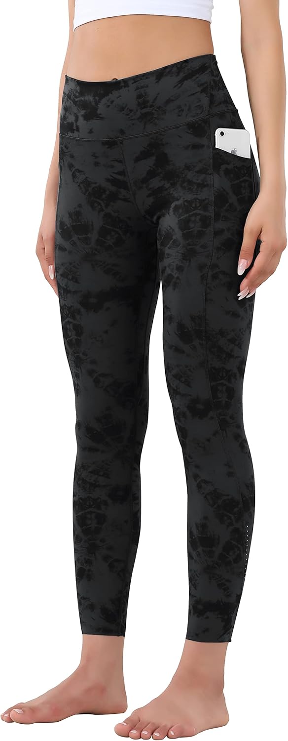OVRUNS High Waist Gym Leggings for Women Yoga Pants with Pockets Workout Running...