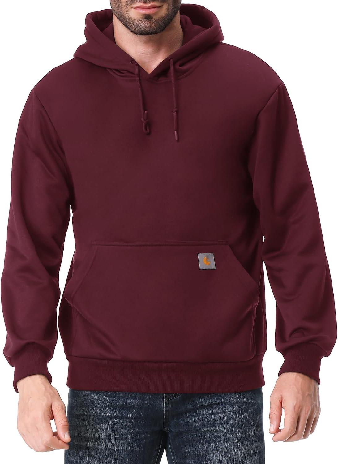 Men's Relaxed Fit Fleece-Lined Pullover Hooded Sweatshirt Comfortable and Soft M...