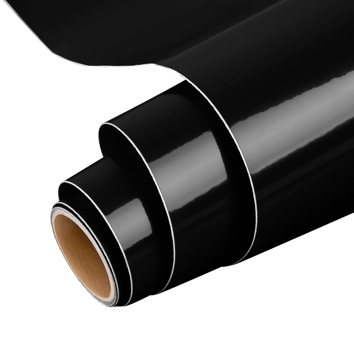 Permanent Vinyl for Cricut, 12" x 5 Ft Black Permanent Vinyl Roll for Cricut, Si...