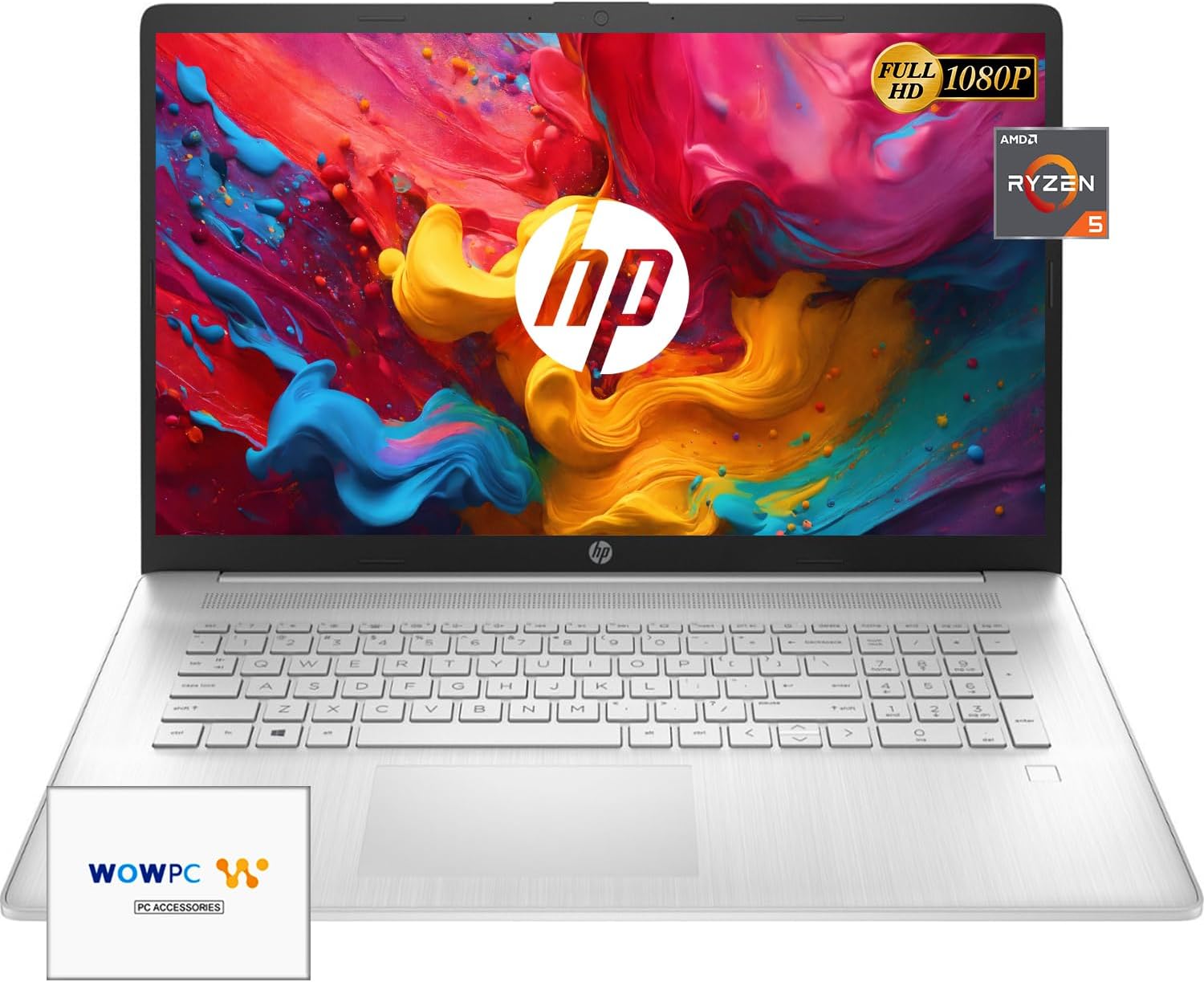 HP 2024 New 17 inch Laptop, AMD Ryzen 5 5500U 6-Cores Processor(Beat i7-1250U),...