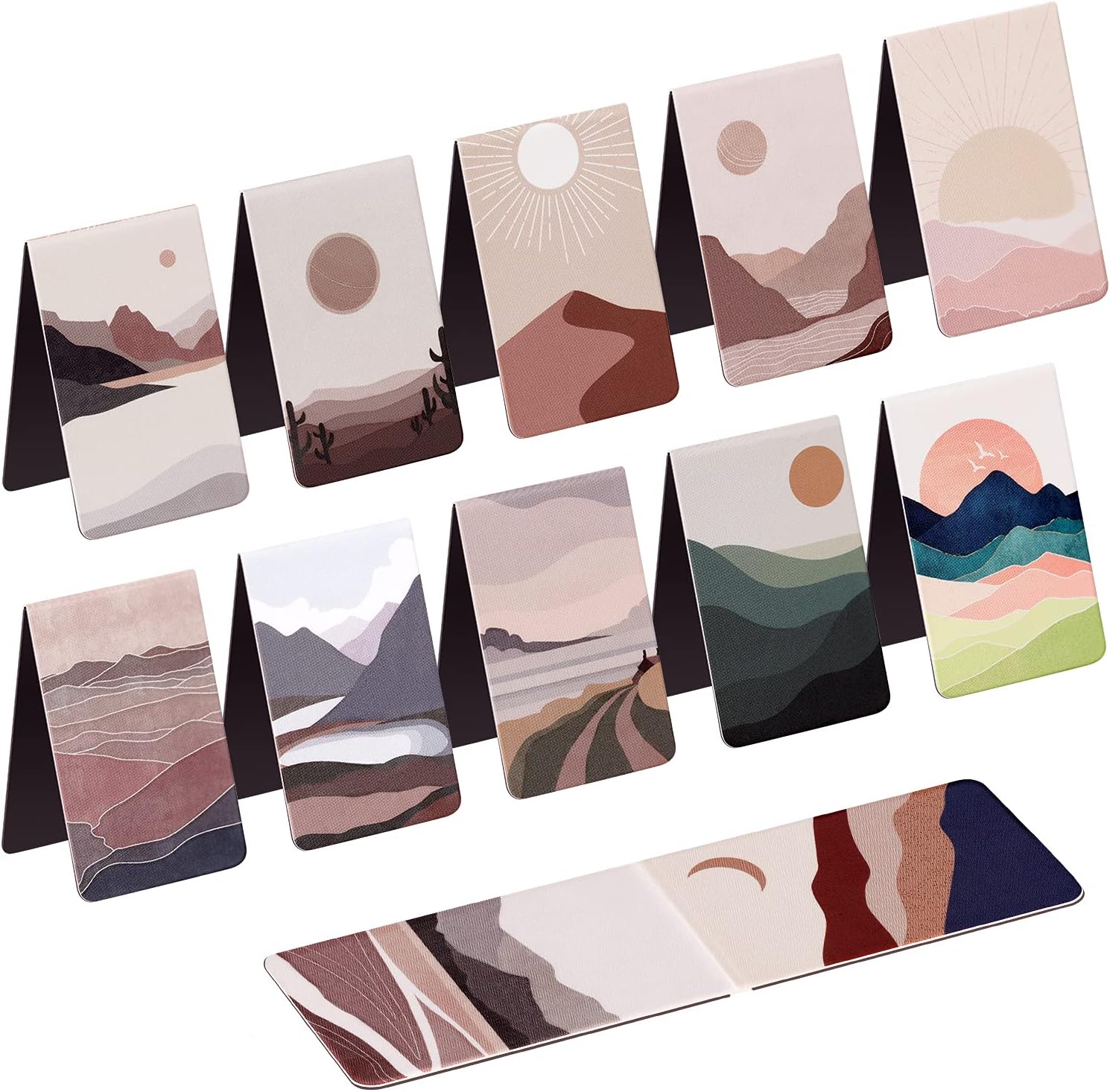 UpUDo 12 Pack Magnetic Bookmark, Book Marker Clip for Teachers, Students, Book L...