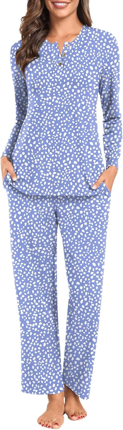 syoss Women's Pajama Sets Long Sleeve Loungewear Sleepwear 2 Piece PJ Sets L-4XL...