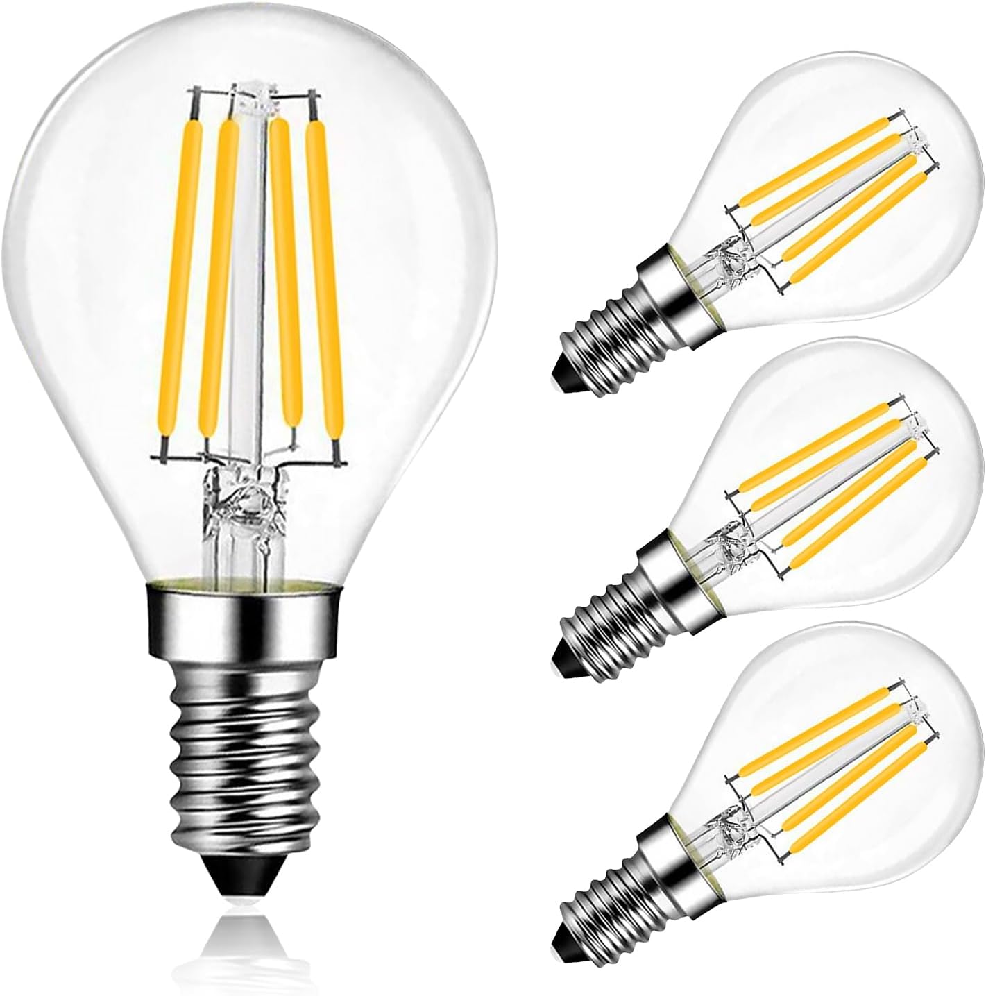 BRIMAX E14 LED Light Bulb Dimmable, G45 4W Golf Ball Bulb,40W Equivalent,Small E...