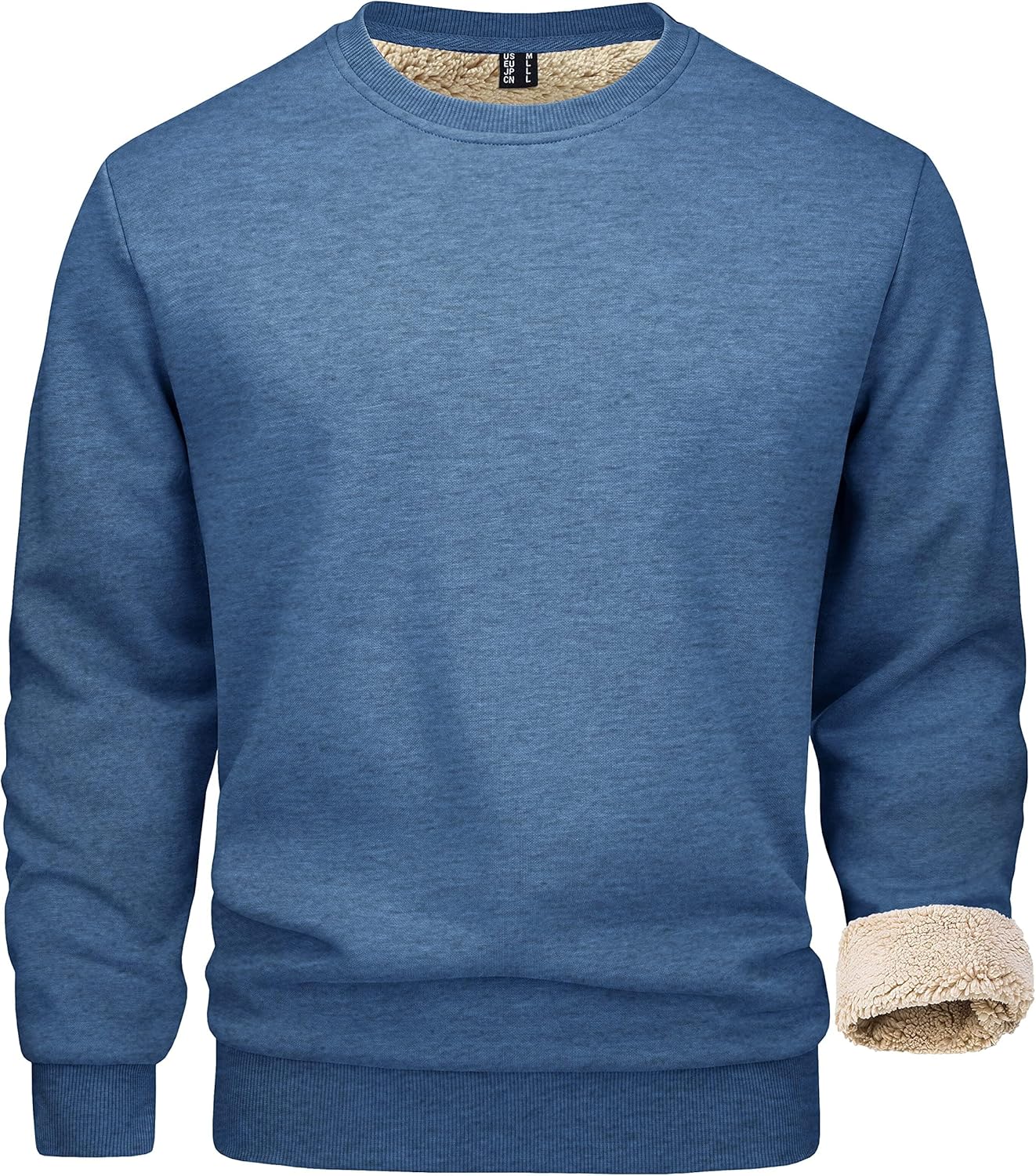 MAGCOMSEN Men's Sweatshirts Fleece Jumper Thermal Pullover Crew Neck Sweater Win...
