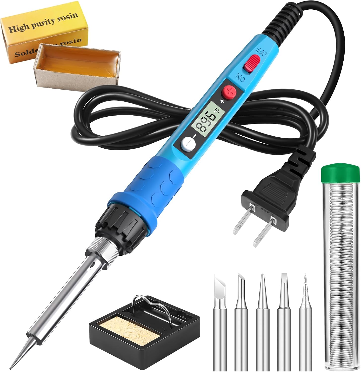 Soldering Iron Kit, 80W 110V LCD Digital Soldering Welding Iron Kit with Ceramic...