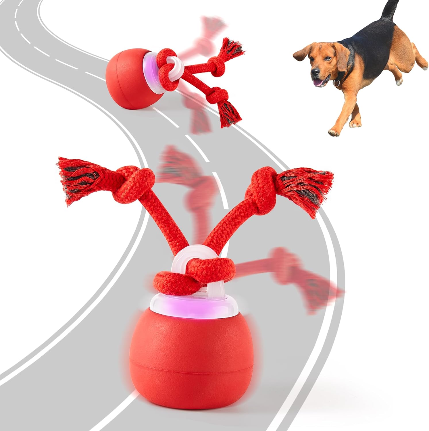 Potaroma Interactive Dog Ball Toys Touch Activated, Rechargeable, Squeaky Dog To...