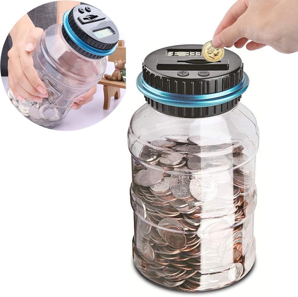 Pup Go Digital Saving Money Box UK Coins Automatic Counting - Large Capacity Tra...