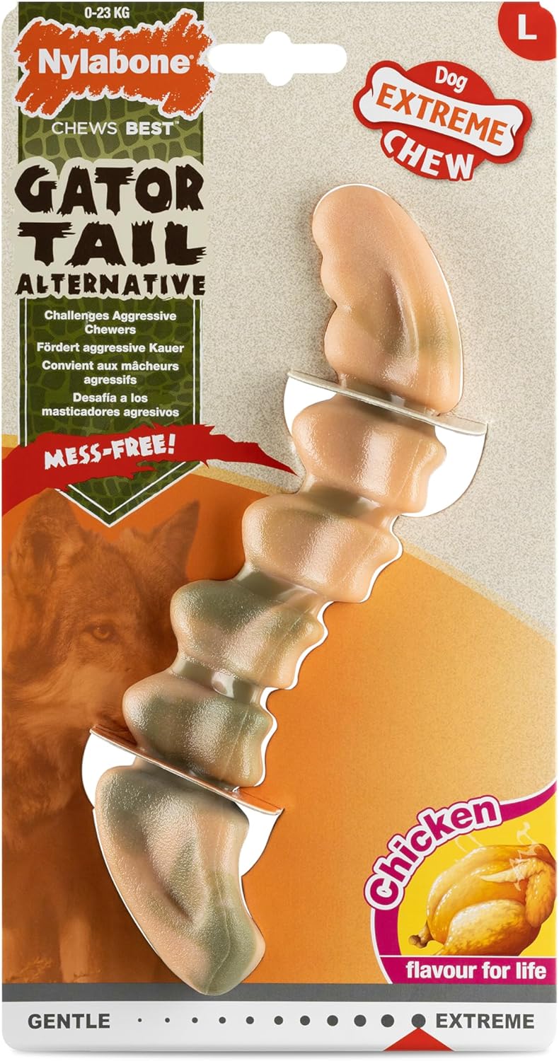 Nylabone Extreme Power Chew Gator Tail Alternative...