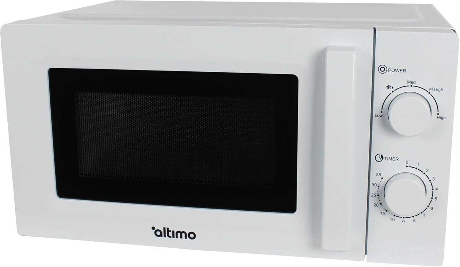Altimo 700W 20L White Microwave Oven, 5 Cooking Power Levels, Quick Defrost Func...