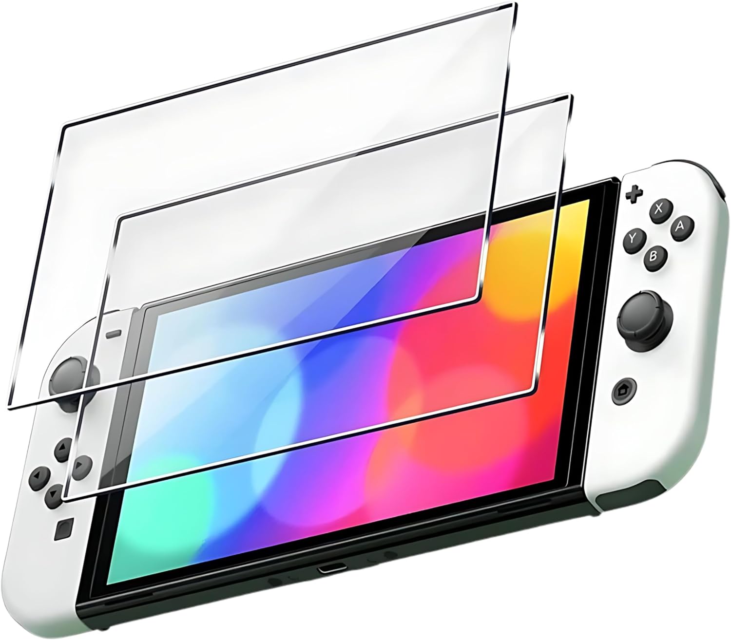 Betron Screen Protector for Nintendo Switch OLED, 2 Pack, Tempered Glass, Scratc...