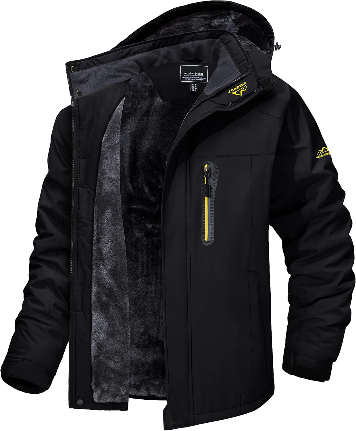 MAGCOMSEN Men's Waterproof Skiing Jacket Windproof Outdoor Mountain Parka Fleece...