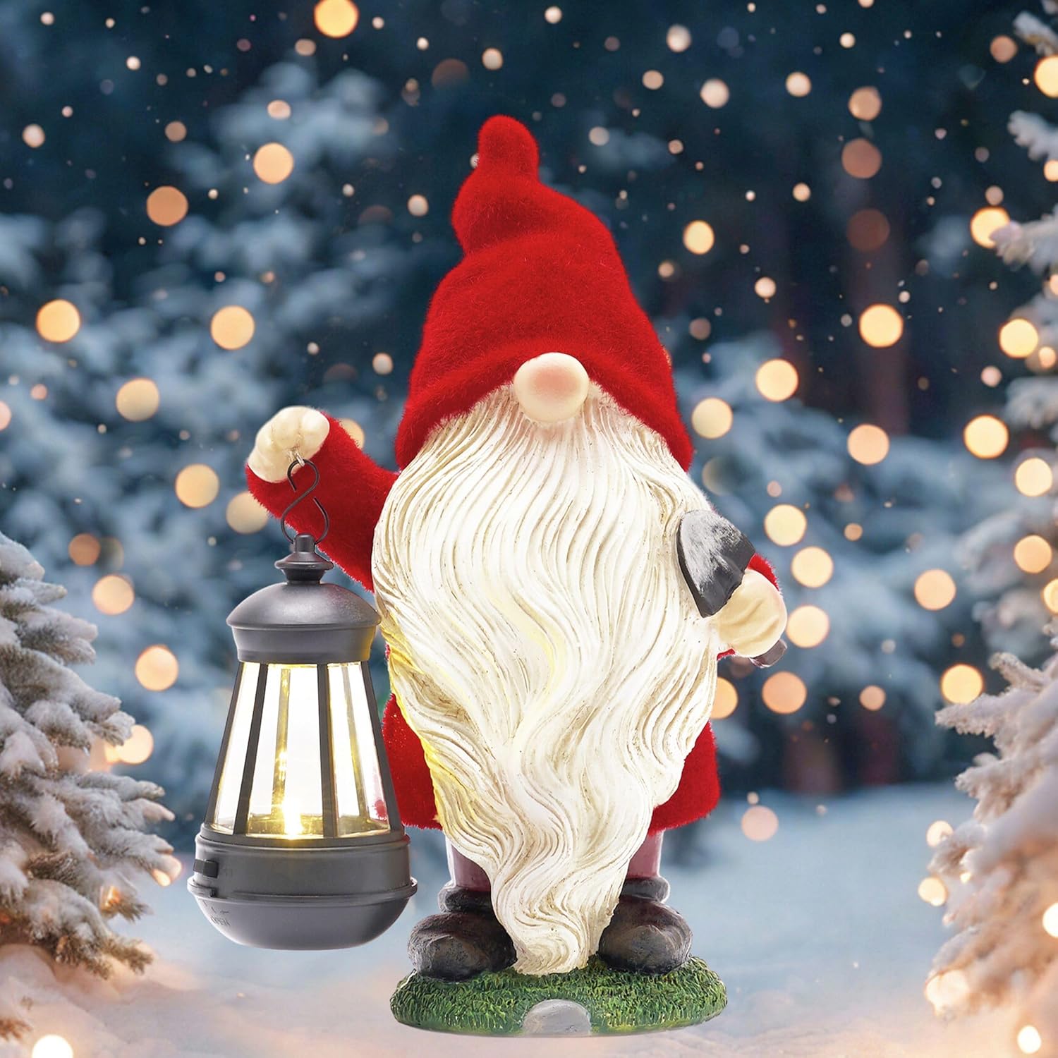 TERESA'S COLLECTIONS Christmas Decorations, Lovely Christmas Gonks with Solar La...