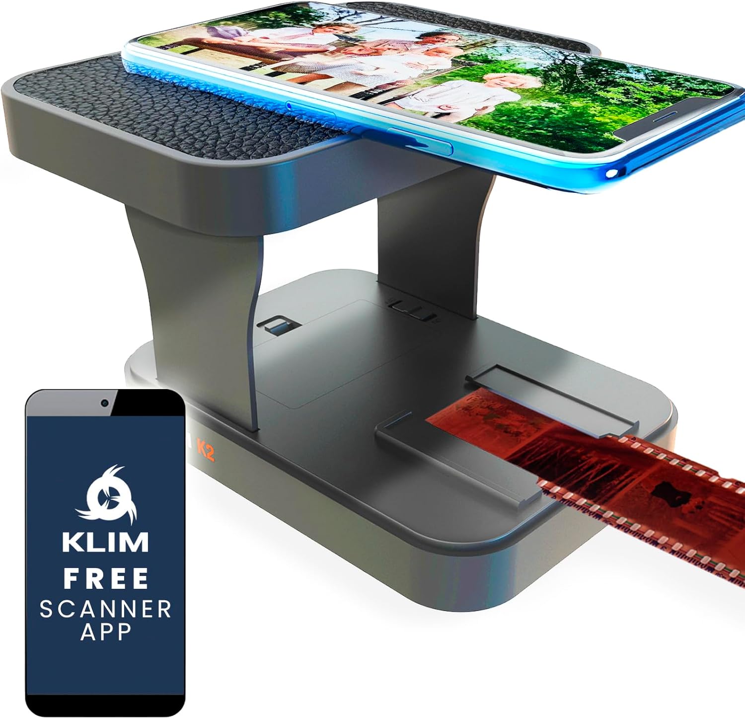 KLIM K2 Mobile Film Scanner 35mm + FREE APP - New - Positive & Negative Scanner,...