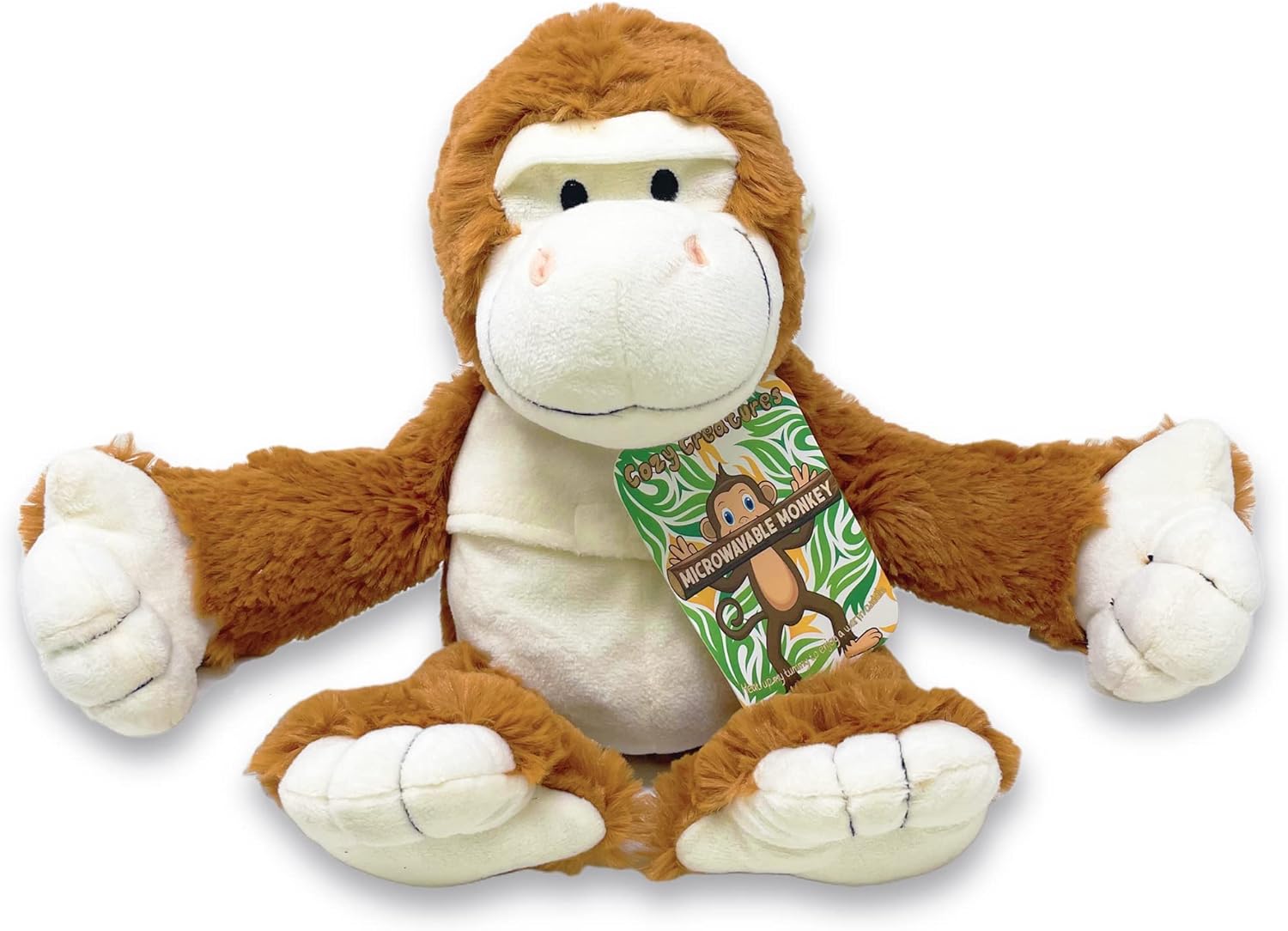 General Healthcare Cozy Creatures Microwavable Kids Heatable Cuddly Monkey Teddy...