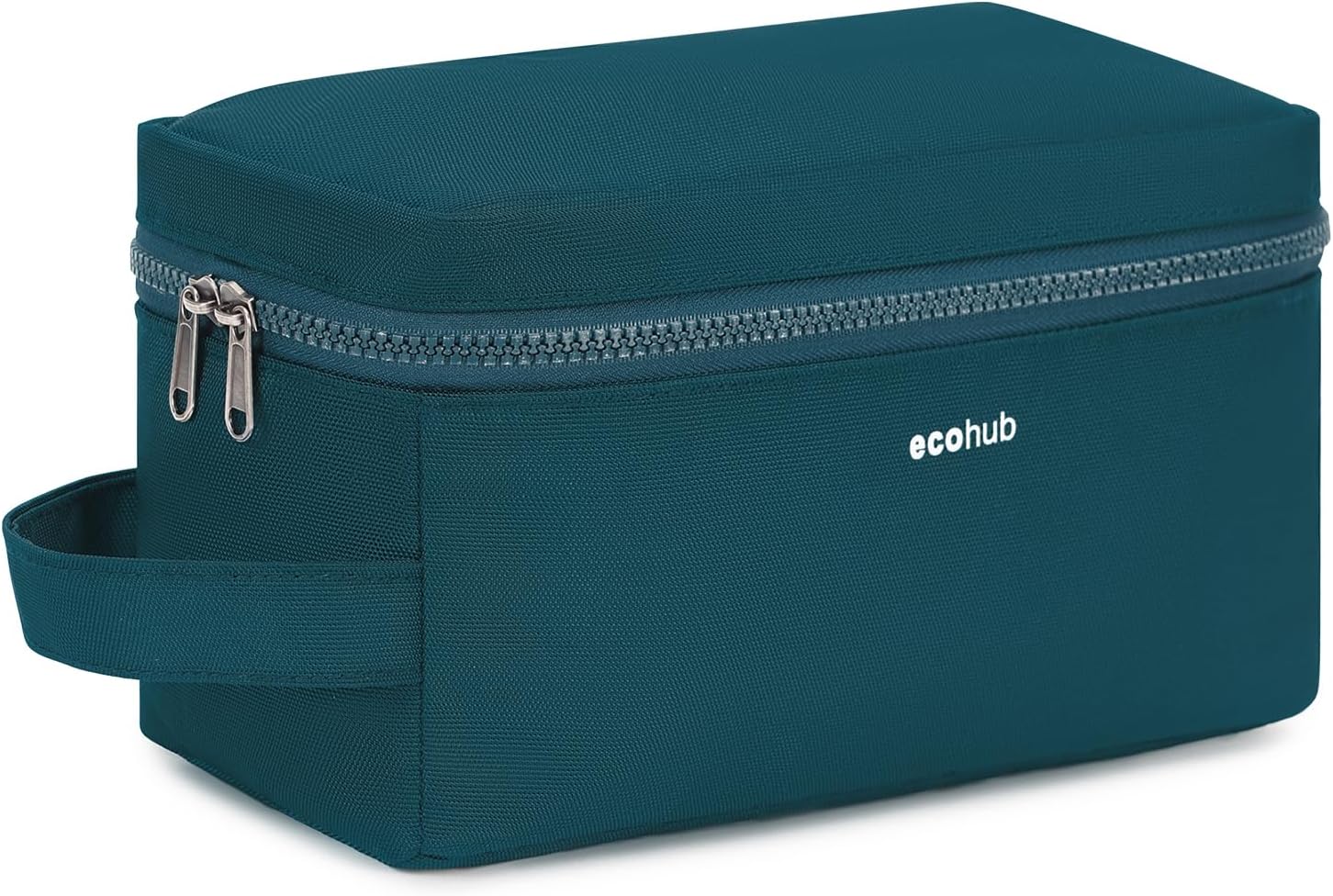 ECOHUB Water-Resistant Travel Toiletry Bag, Recycled Wet and Dry Separation Wash...