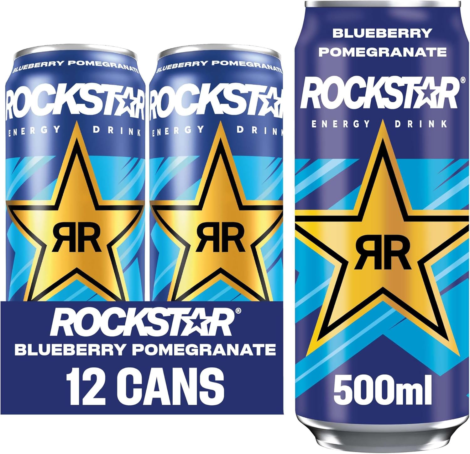 Rockstar XDurance Energy Drink, Blueberry Pomegranate and Acai, Non-Alcoholic, 2...