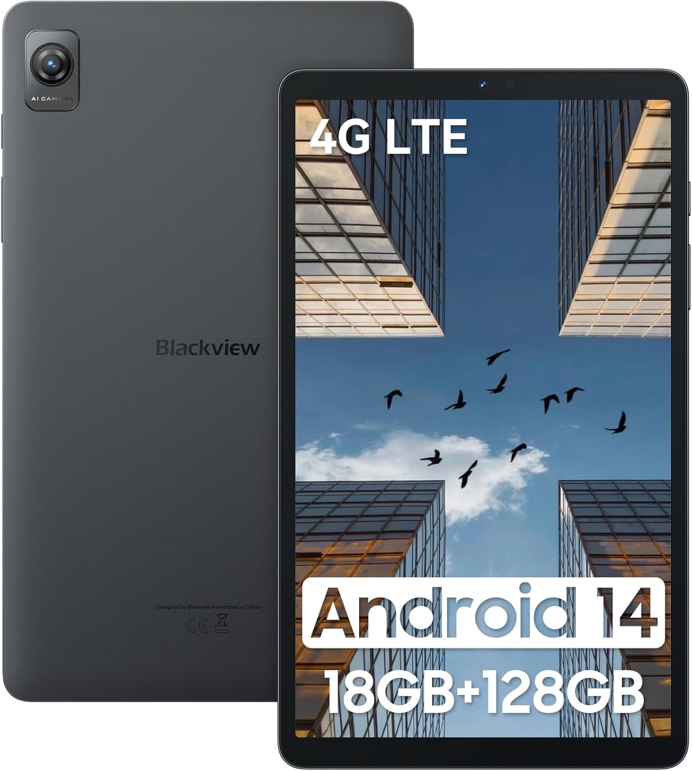 Blackview Tablet 8 Inch Tab60 Android 14 Tablets,18GB+128GB/2TB,Tablet With Sim...