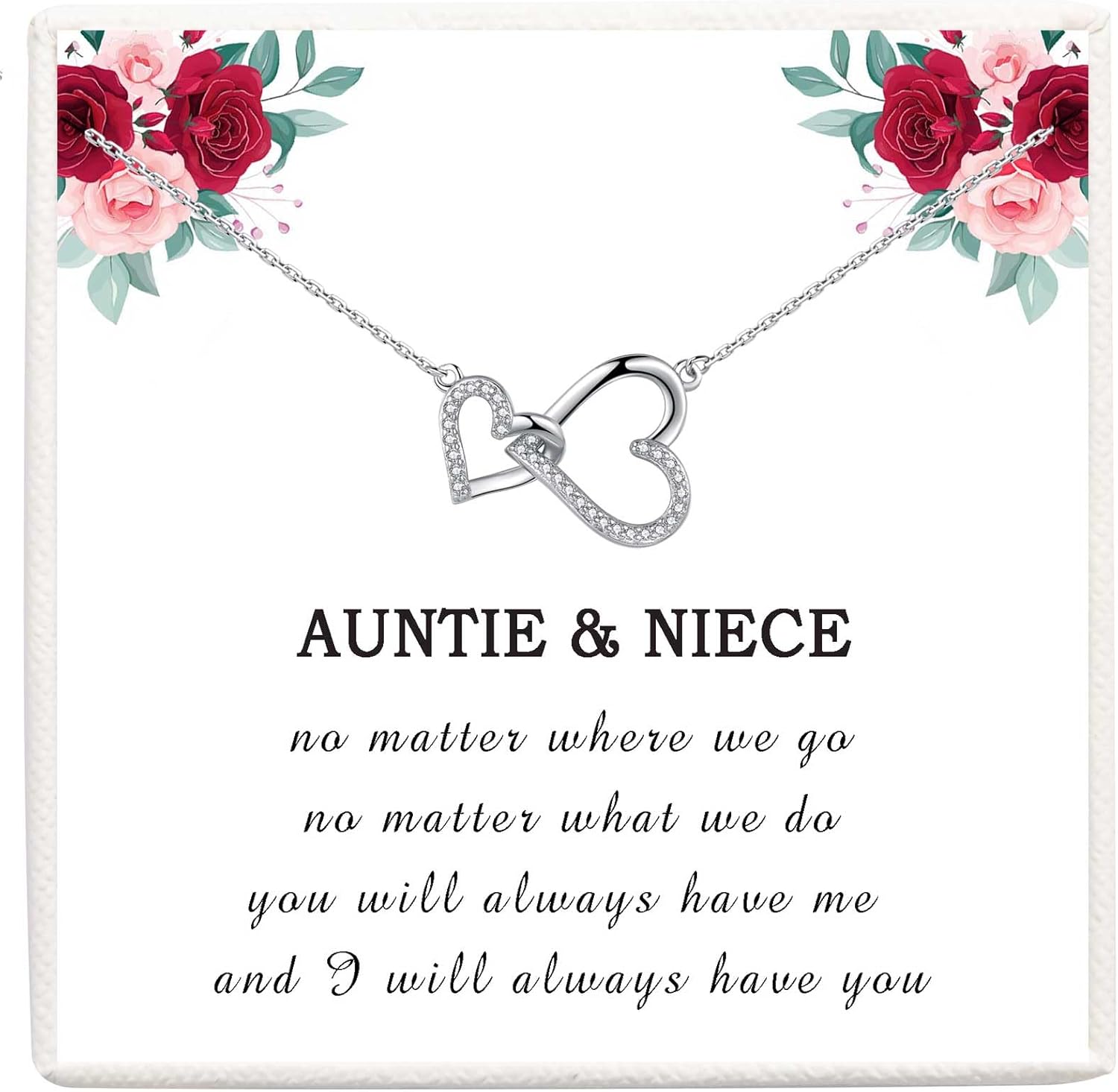 VOSAP Gifts for Mum Daughter Auntie Niece Grandma Granddaughter Sister, Sterling...