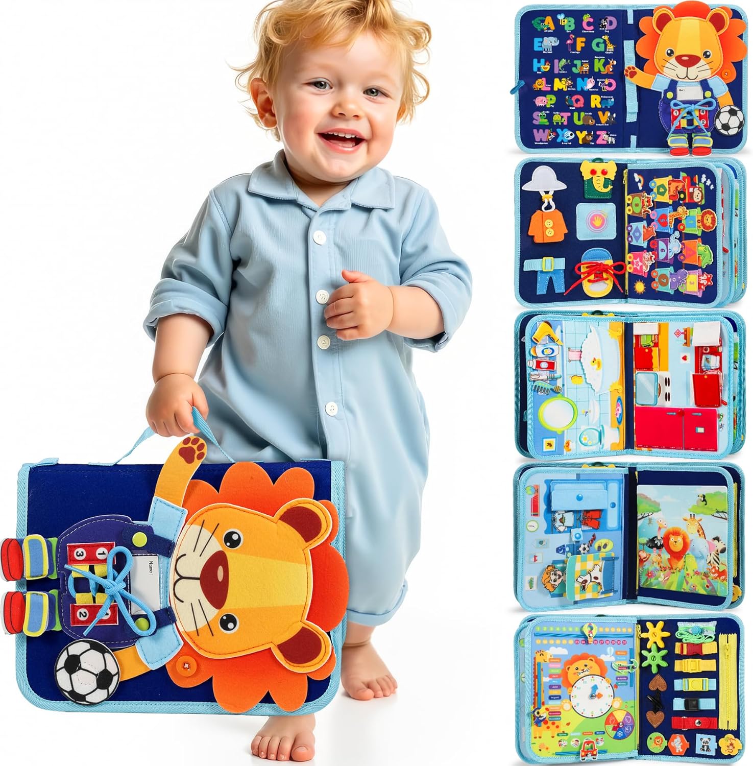 Gontence Busy Board for Toddlers - Toys for 2 3 4 Year Old Boys - Montessori Toy...