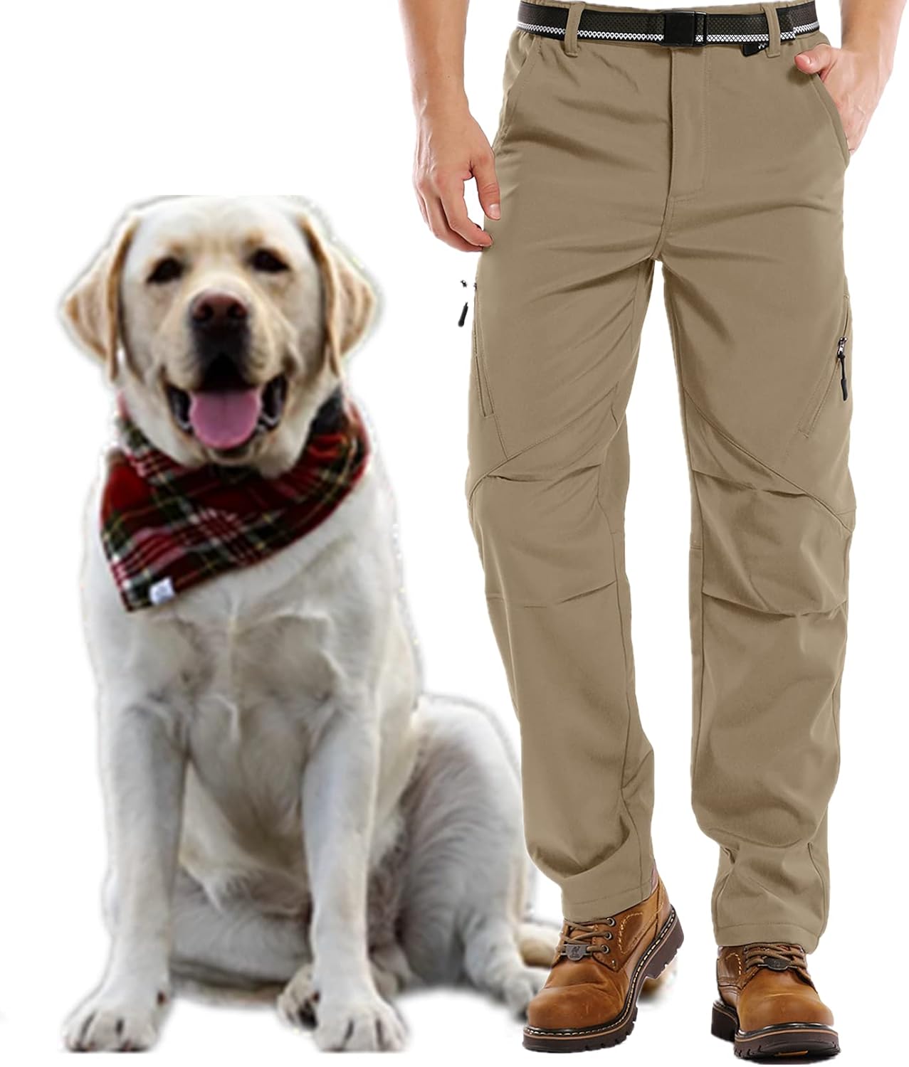 Jessie Kidden Waterproof Ski Trousers Mens, Fleece Lined Hiking Winter Thermal I...